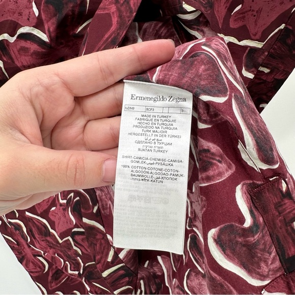 Ermenegildo Zenga Graphic Print Short Sleeved Shirt Butterfly Print XL $545 - Picture 4 of 6